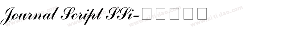 Journal Script SSi字体转换